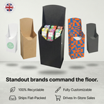 Load image into Gallery viewer, Black Cardboard POS Floor Stand Display Bin FSDU