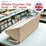 Load image into Gallery viewer, 3 STEP 14" WIDE Counter Top White Cardboard CDU Display