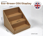 Load image into Gallery viewer, 3 STEP Mini Counter Top Eco friendly Brown Cardboard CDU Display