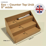 Load image into Gallery viewer, 3 STEP 9" Counter Top Brown Cardboard CDU Display
