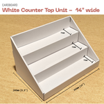 Load image into Gallery viewer, 3 STEP 14" WIDE Counter Top White Cardboard CDU Display