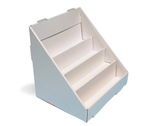 Load image into Gallery viewer, Plain White Counter Top Display Unit wth 4 Tiers- 12" x12"