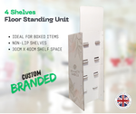 Load image into Gallery viewer, Custom Brand Printed Cardboard 4 Shelves Floor Stand Display Unit