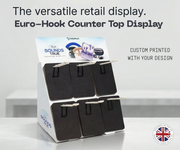 Custom Printed Euro Hook Counter Top Display Unit CDU