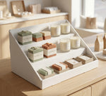 Load image into Gallery viewer, 3 STEP 14" WIDE Counter Top White Cardboard CDU Display