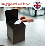 Load image into Gallery viewer, Black Suggestion Form Entry Box Counter Top Unit