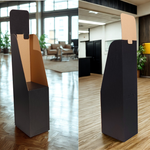 Load image into Gallery viewer, Black A4 Magazine Floor Stand Display Unit FSDU
