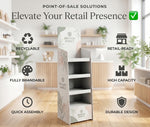 Load image into Gallery viewer, Custom Brand Printed Cardboard 4 Shelves Floor Stand Display Unit