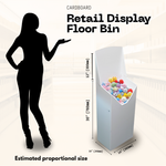 Load image into Gallery viewer, White Cardboard Retail Display Bin Floor Standing Unit