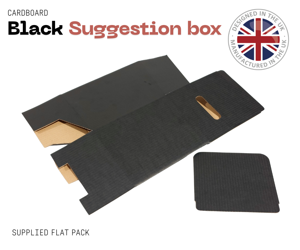Black Suggestion Form Entry Box Counter Top Unit
