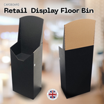Load image into Gallery viewer, Black Cardboard POS Floor Stand Display Bin FSDU