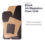 Load image into Gallery viewer, Black A4 Magazine Floor Stand Display Unit FSDU