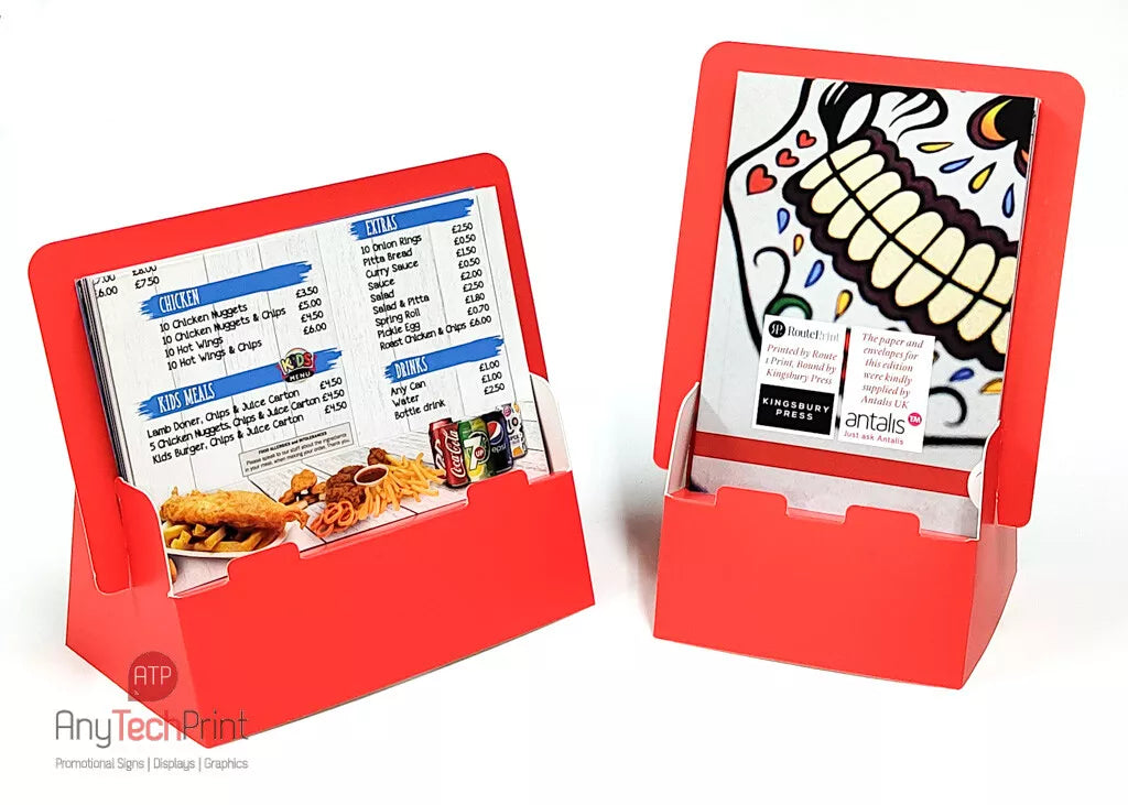 Red A6 Leaflet Holders Pack of 10, 25, 50