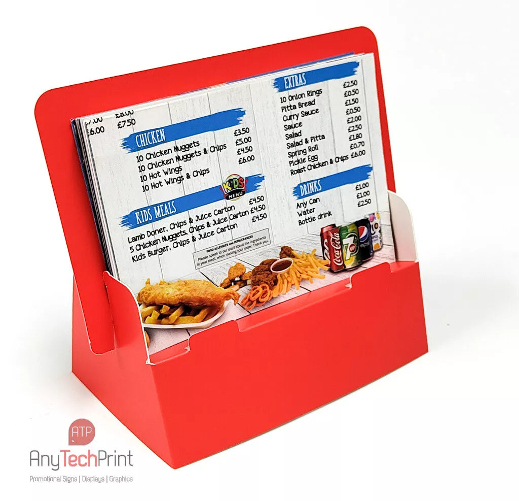 Red A6 Leaflet Holders Pack of 10, 25, 50