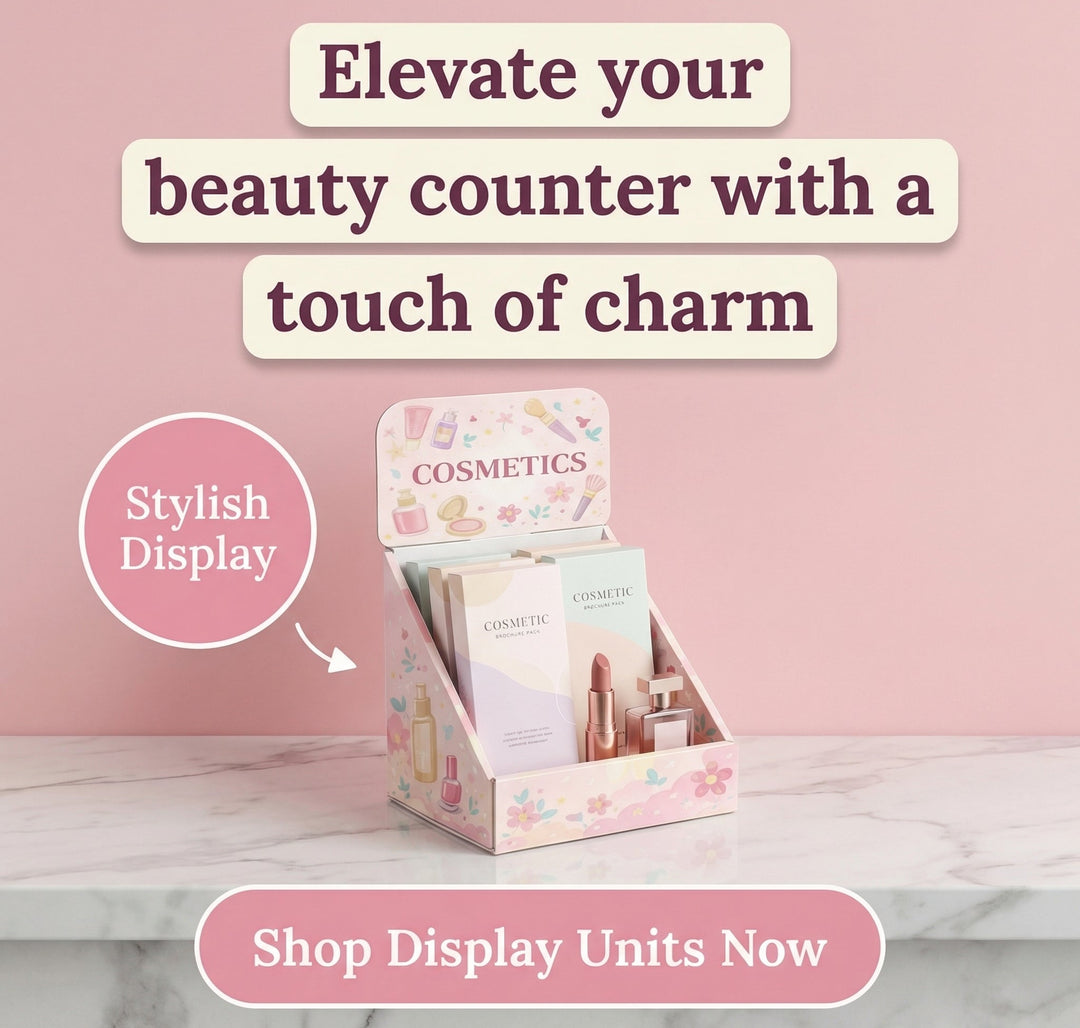 Custom Branded Full Colour Printed Counter Top Mini CDU for A6 Packs