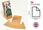 Load image into Gallery viewer, ECO Friendly Brown Cardboard DL (1/3 A4) Leaflet Holders