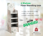 Load image into Gallery viewer, Custom Brand Printed Cardboard 4 Shelves Floor Stand Display Unit