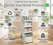 Custom Brand Printed Cardboard 4 Shelves Floor Stand Display Unit