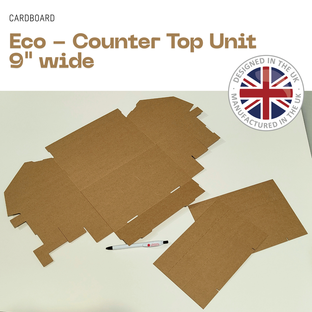 3 STEP 9" Counter Top Brown Cardboard CDU Display