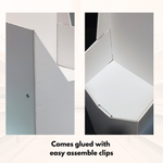 Load image into Gallery viewer, White Cardboard Retail Display Bin Floor Standing Unit