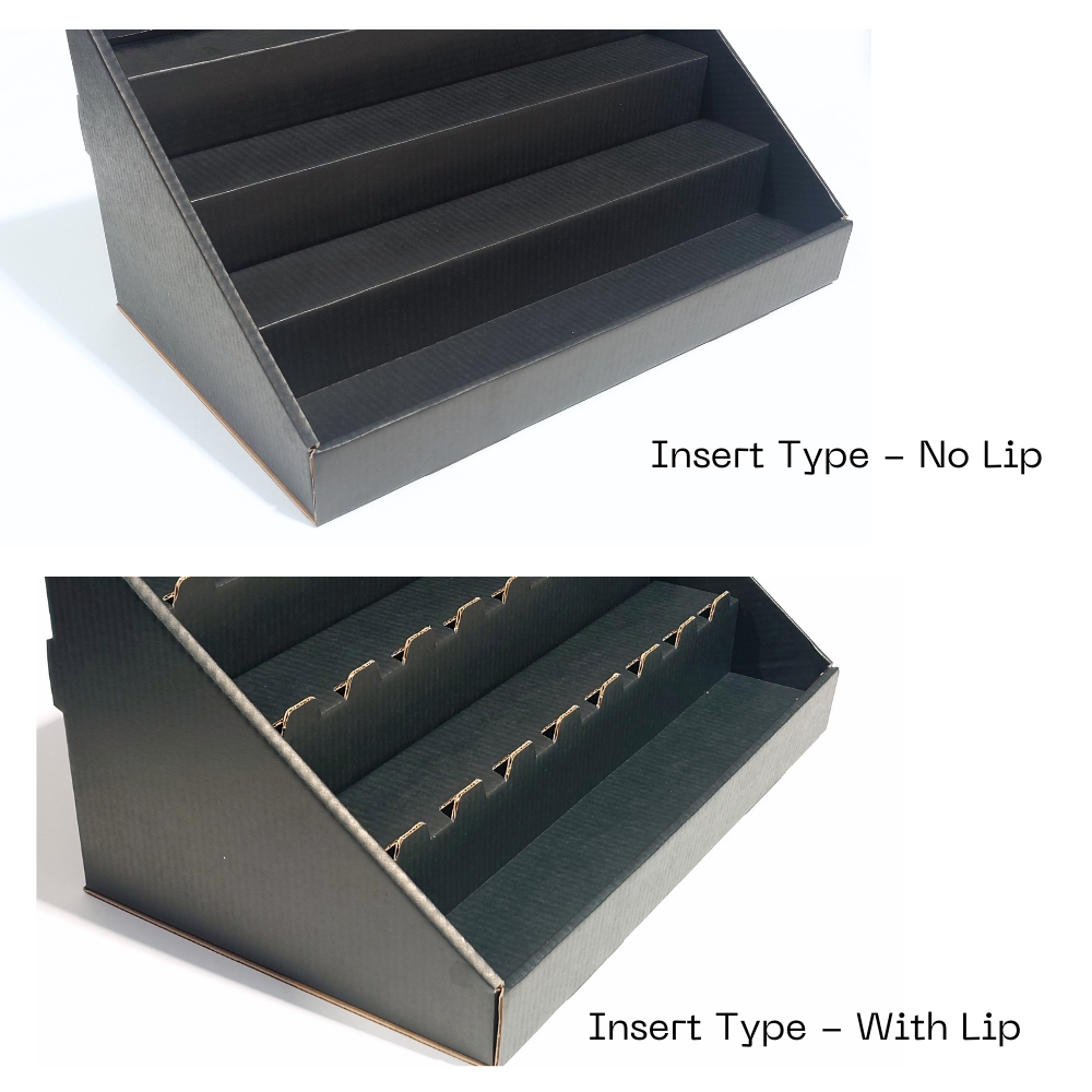 Large Black Cardboard POS Counter Top Unit CDU - 20Inch Wide