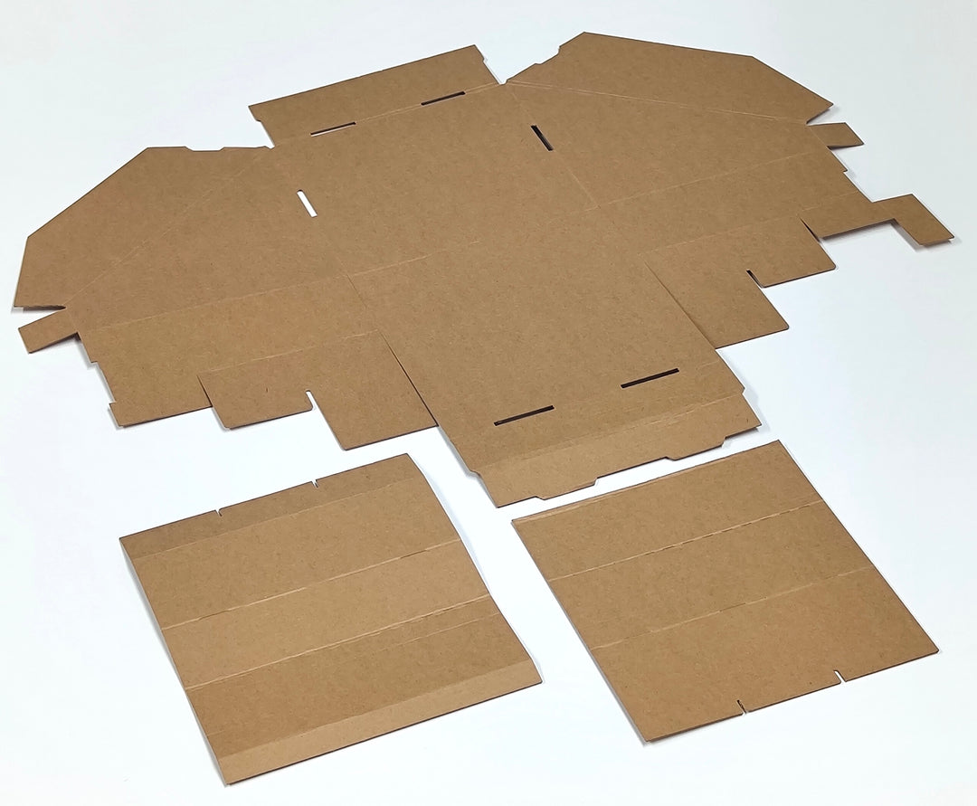 3 STEP Small Counter Top Eco friendly Brown Cardboard CDU Display