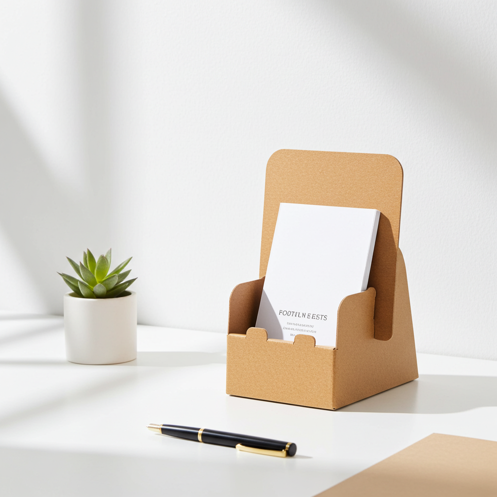 Eco-friendly Craft Brown Cardboard Business Card Holder